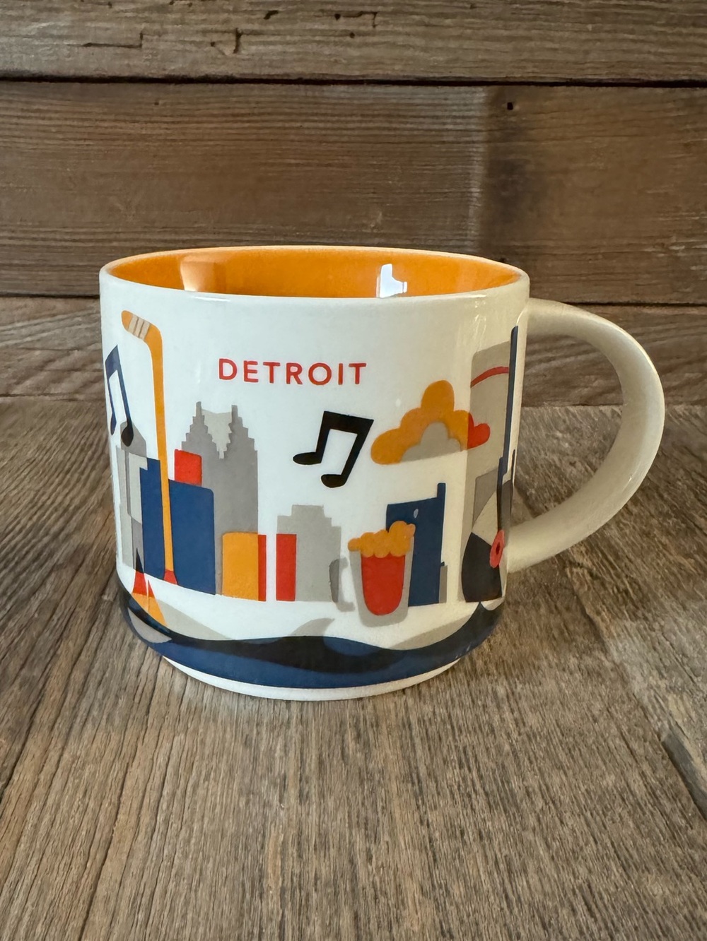 Starbucks You Are Here coffee mug featuring Detroit